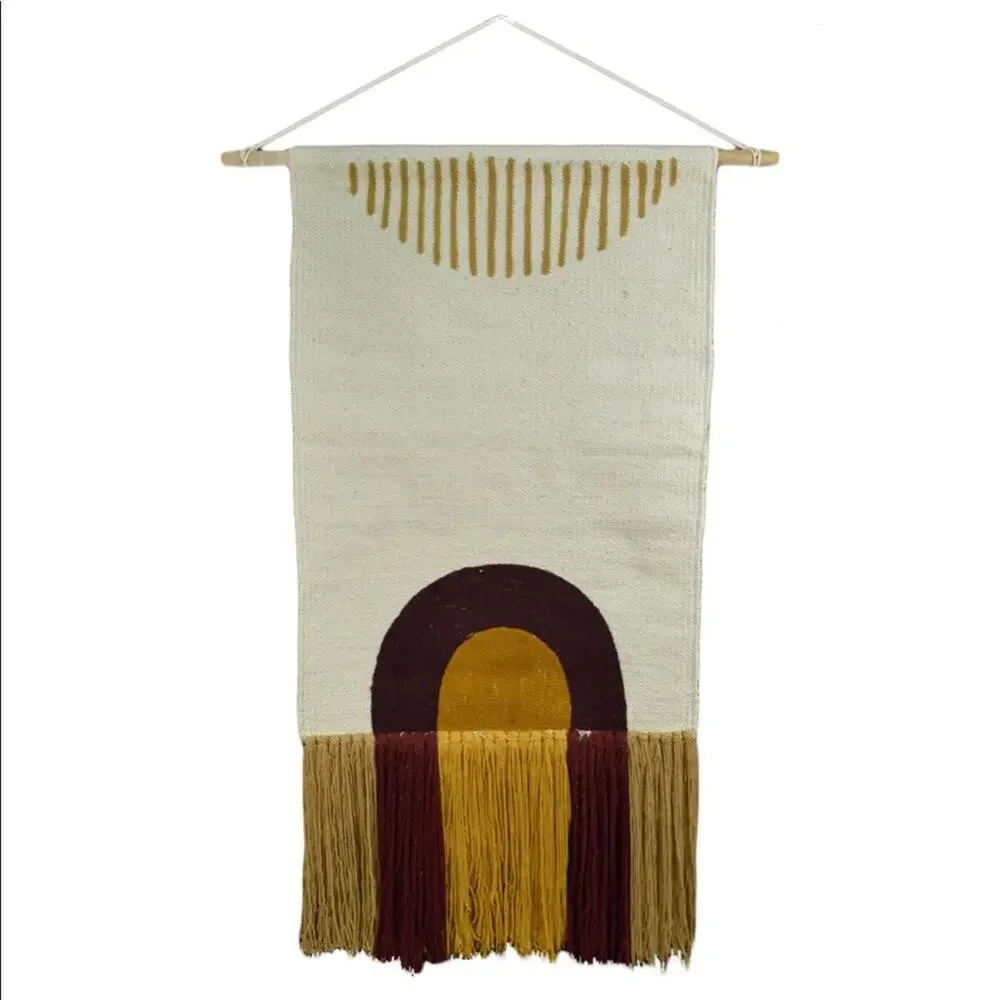 CONCEPTS IN TIME Waterfall Fringe Woven Tapestry In Multiple Colors